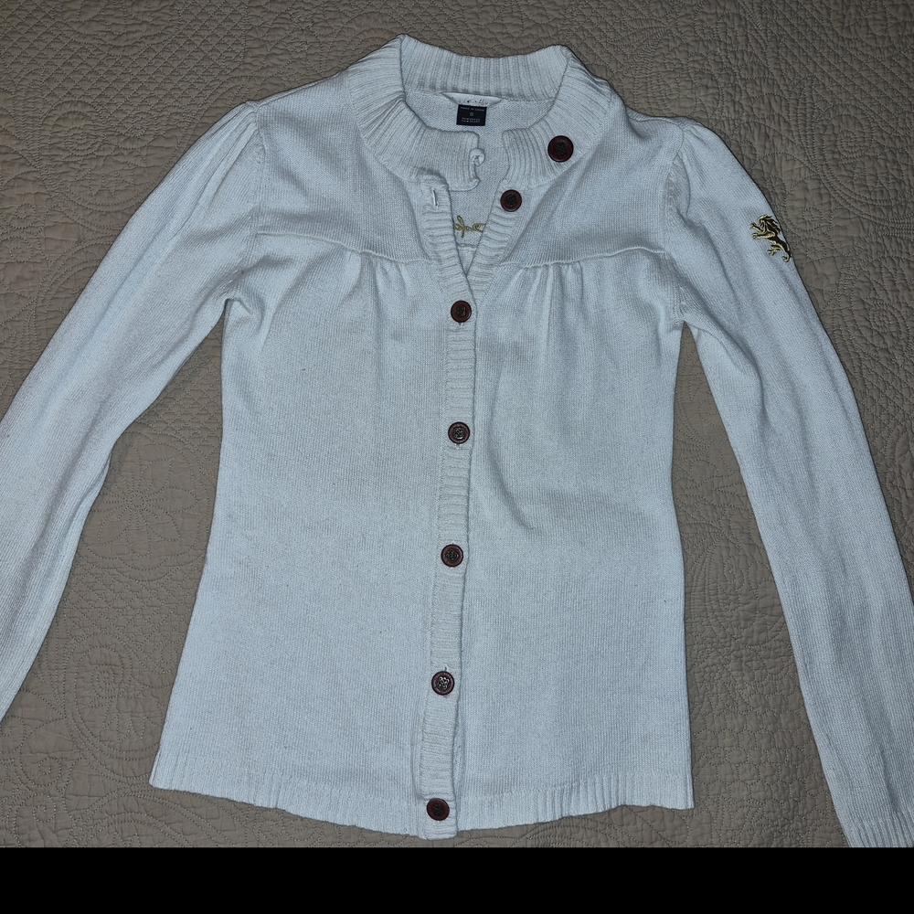Oakley White Cardigan Sweater